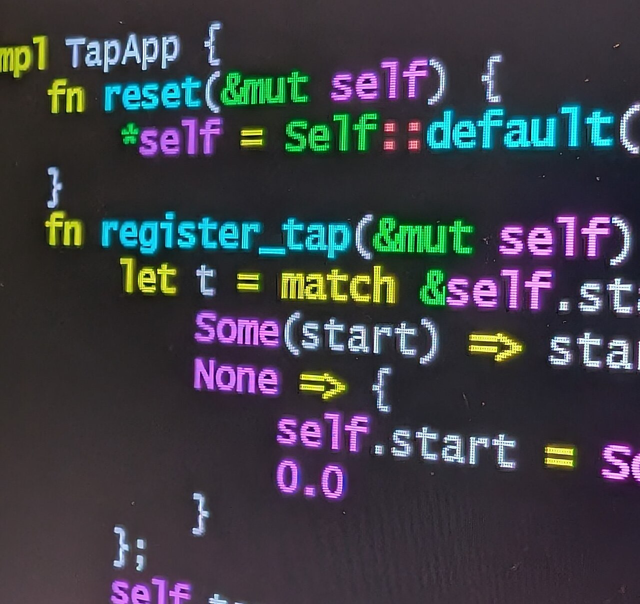 Programkod på en skärm.